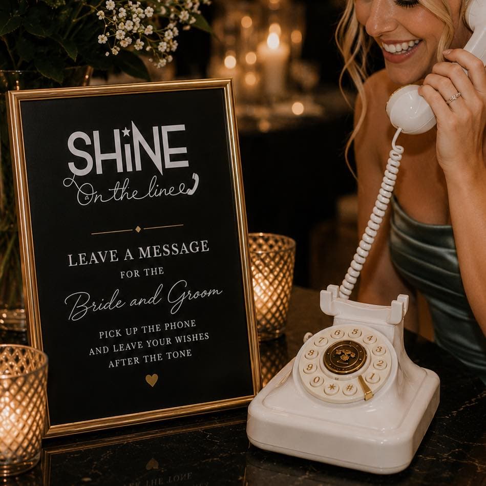 Rotary phone in use